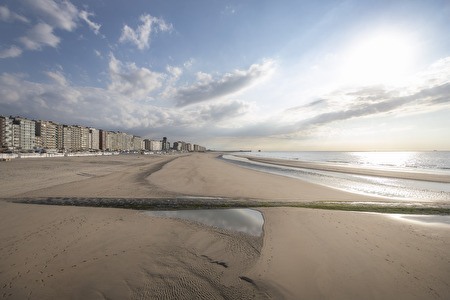 extensive sandy beach of Blankenberge