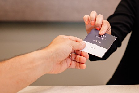 Room card is given to the guest